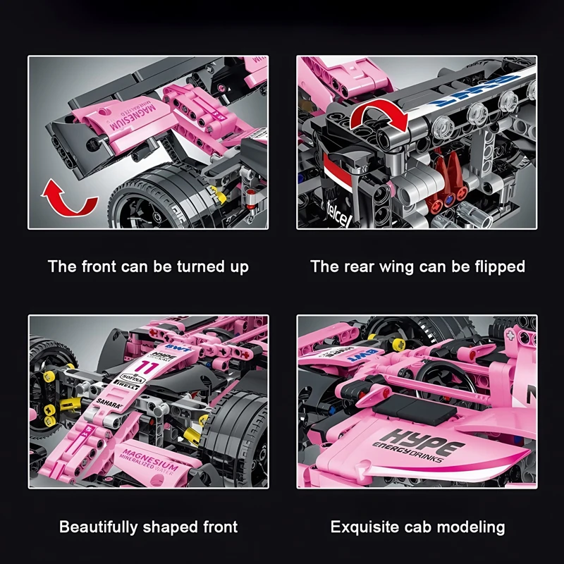 Mehrfarbige Super Racing Auto Bausteine Modell Kreative Technische MOC Kit Desktop Sammeln Display Geschenk Erwachsene Kind