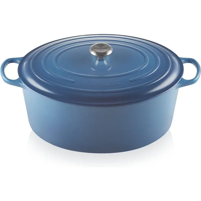 Enameled Cast Iron Signature Oval Dutch Oven, 15.5 qt., Marseille