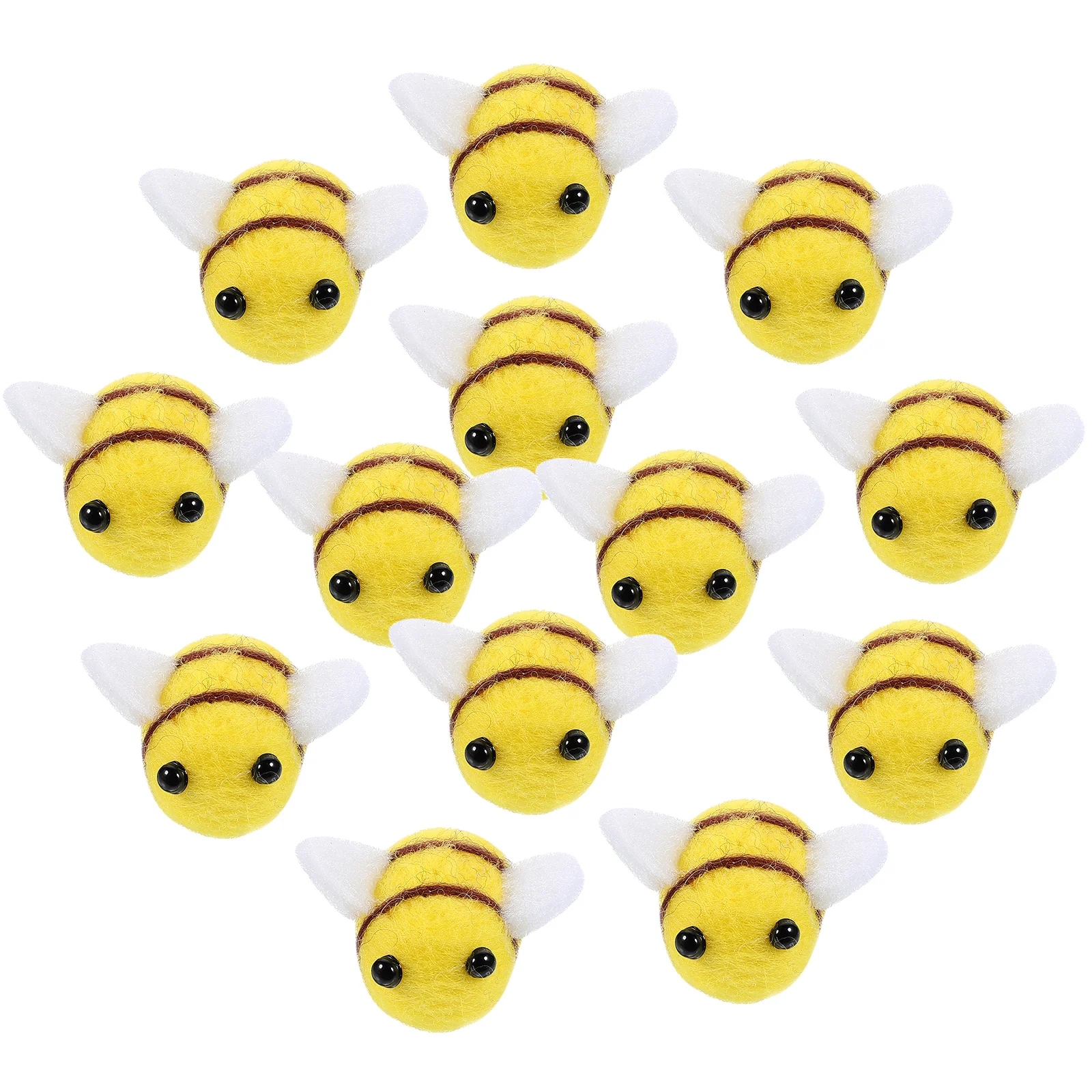 

24pcs Felt Bee Ornament Clothes Decor DIY Accessories for Diy Bee Clothes Decor Sweater Hat Shoes Craft Projects