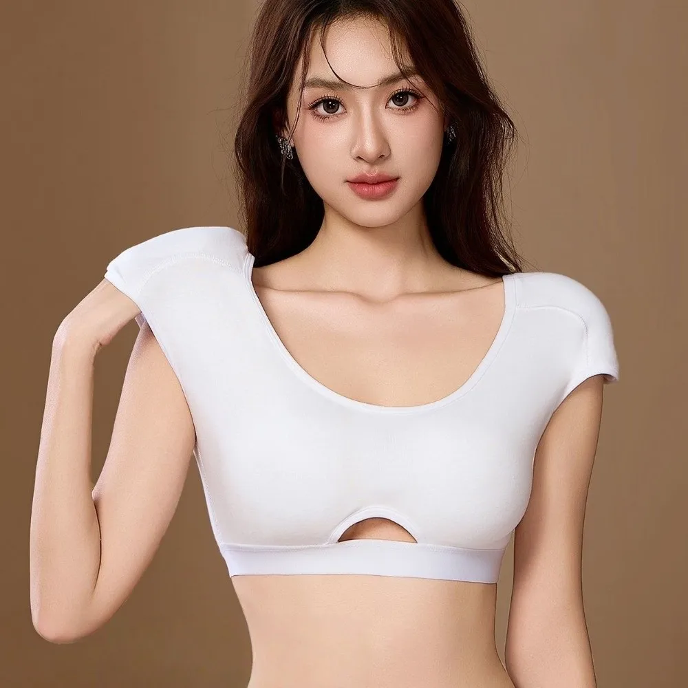 Cotton Right-angled Shoulder Underwear Detachable Pad Invisible Shoulder Pad Bra Lingerie Seamless Wireless Bra Body Shaping