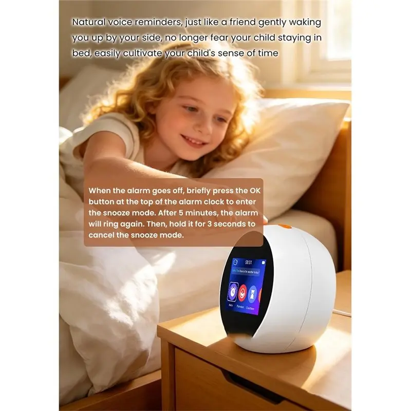 TFORU-AI Smart Alarm Clock Touch Screen Time Management AI Voice Interactive Learning Machine Children Story Reading Companion