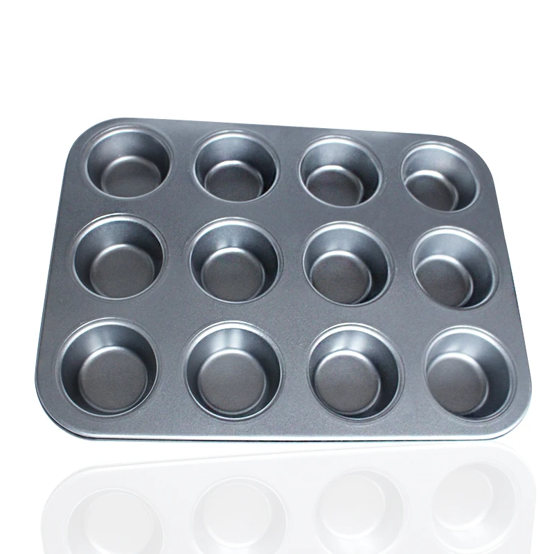 6/12 Cups Square Cupcake Pan Muffin Tray Cupcake Mold Muffin Pan Carbon Steel Baking Pan Non Stick Bakeware                  657