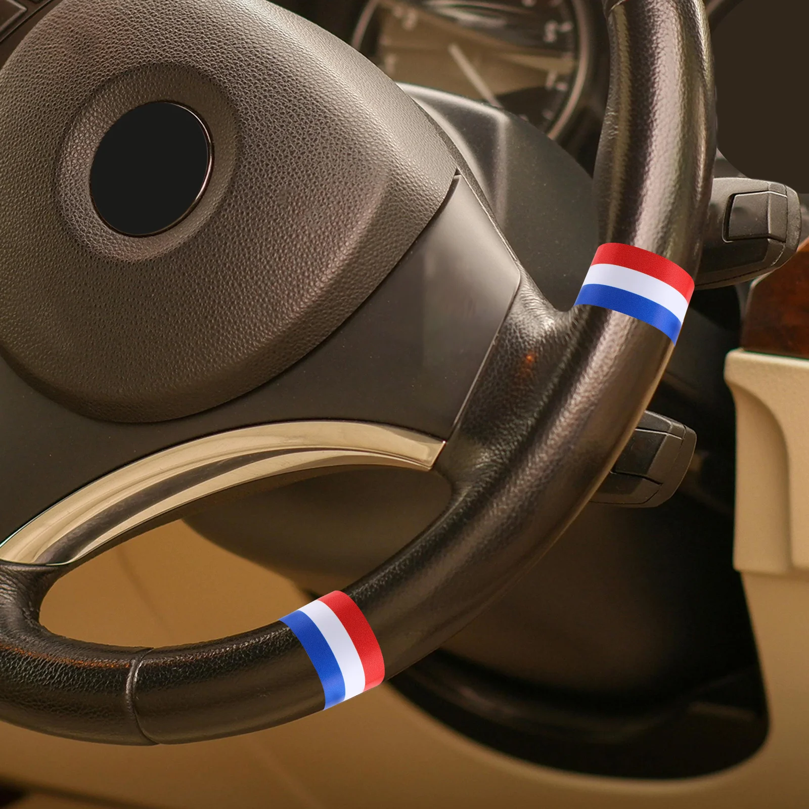 

5Pcs Steering Wheel Sticker Car Decor -Adhesive Decal for Vehicle Dashboard Auto Body Decoration