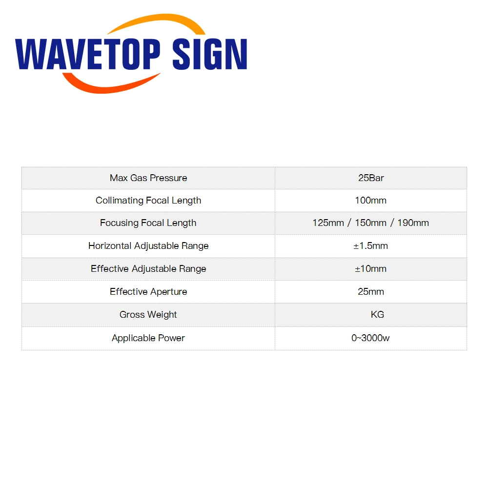 Wavtopsign-Cabezal de corte por láser de fibra de enfoque automático para corte de Metal, reemplazo NC12, WSX NC30B 0-3kw