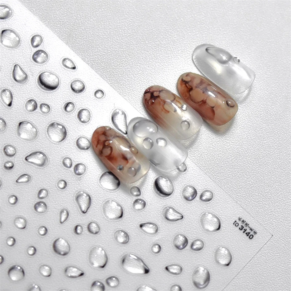 Bunte Blase Stern Fantasie WaterDrop Einhorn Herz Stern Gelee Sommer 5D Aufkleber Weiche Relief 3D Dekoration Nail art Aufkleber Frau