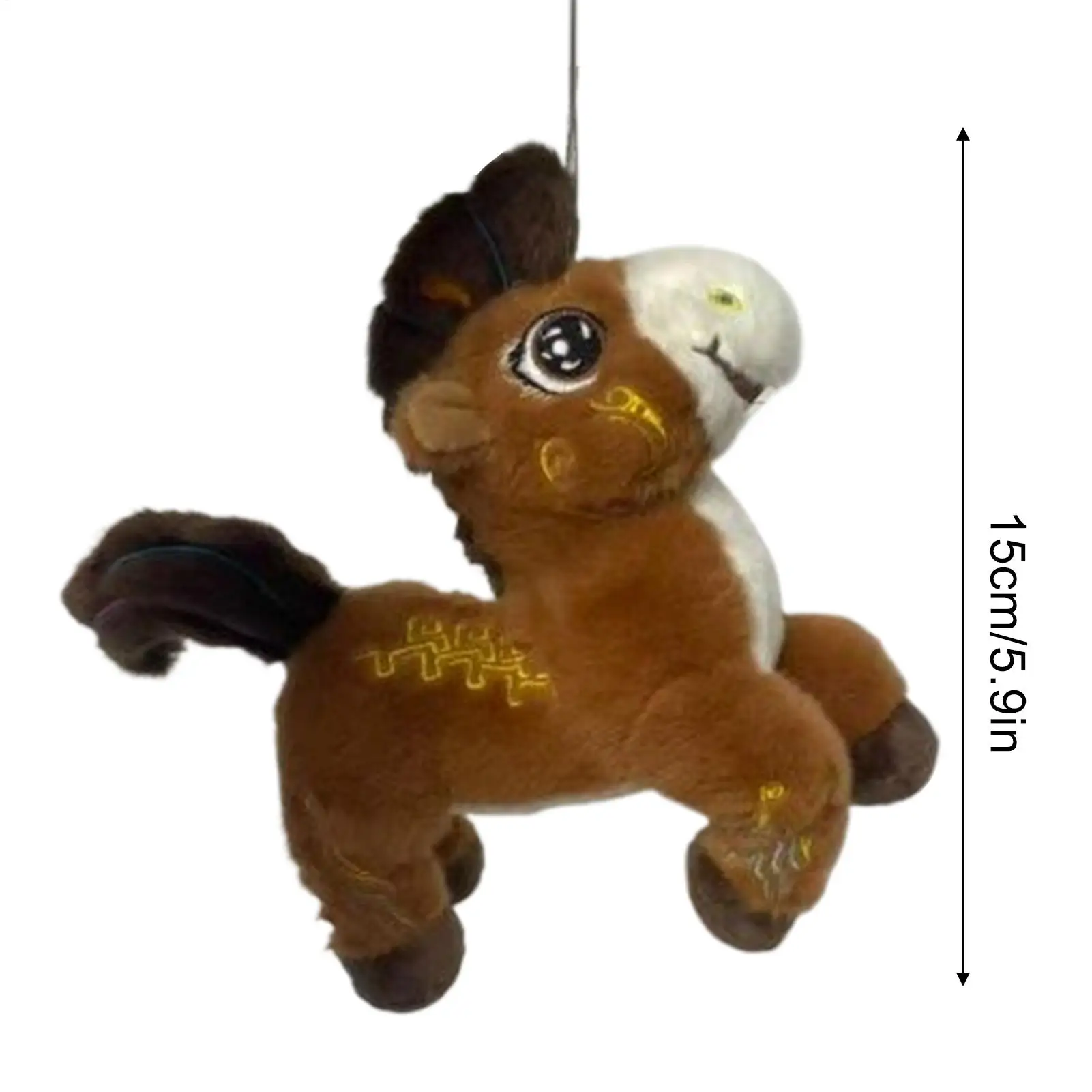 Llavero de Peluche de Caballo, Mascota China, Amuleto Auspicioso, para Bolso, Cartera, Tote, Festival de Primavera, Cumpleaños