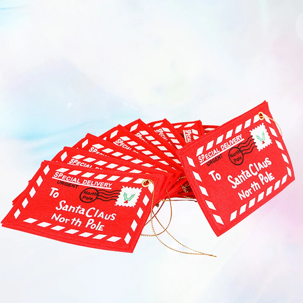 

10pcs Envelope Bags Red Non-Woven Hanging Ornaments For Tree Decor Party Home Garden Decoration Hanging Decorations For