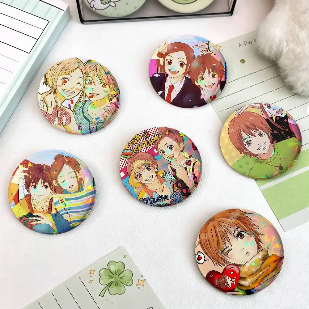 Lovely Complex For Badge Custom Laser Hologram Enamel Pin Badge Metal Lapel Brooch For Clothes Bag Accessory Gift