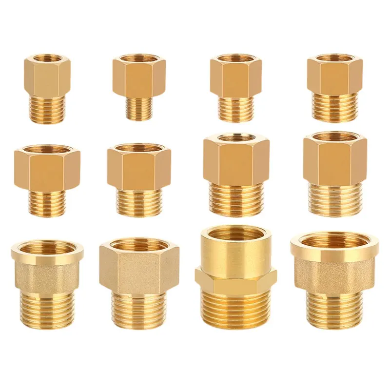 Connecteurs de tuyaux en laiton, filetage mâle à femelle, adaptateur de coupleur, raccord fileté, joint hydraulique, 1/8 "1/4" 3/4 "1/2" 1 "3/8" de diamètre
