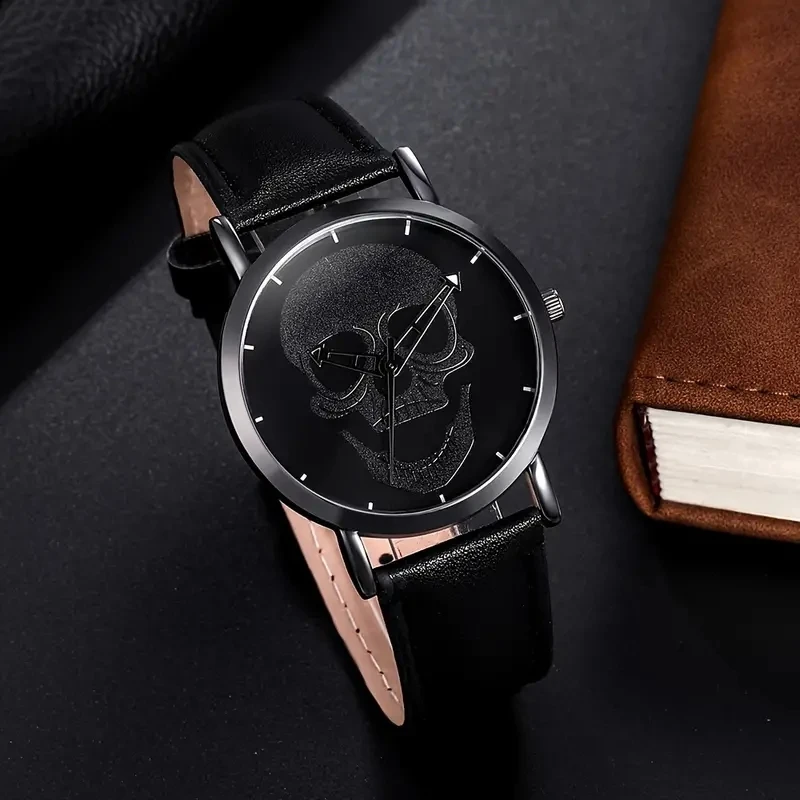 4pc men's fashionable quartz watch and versatile accessory set for daily wear as gifts for friends and family