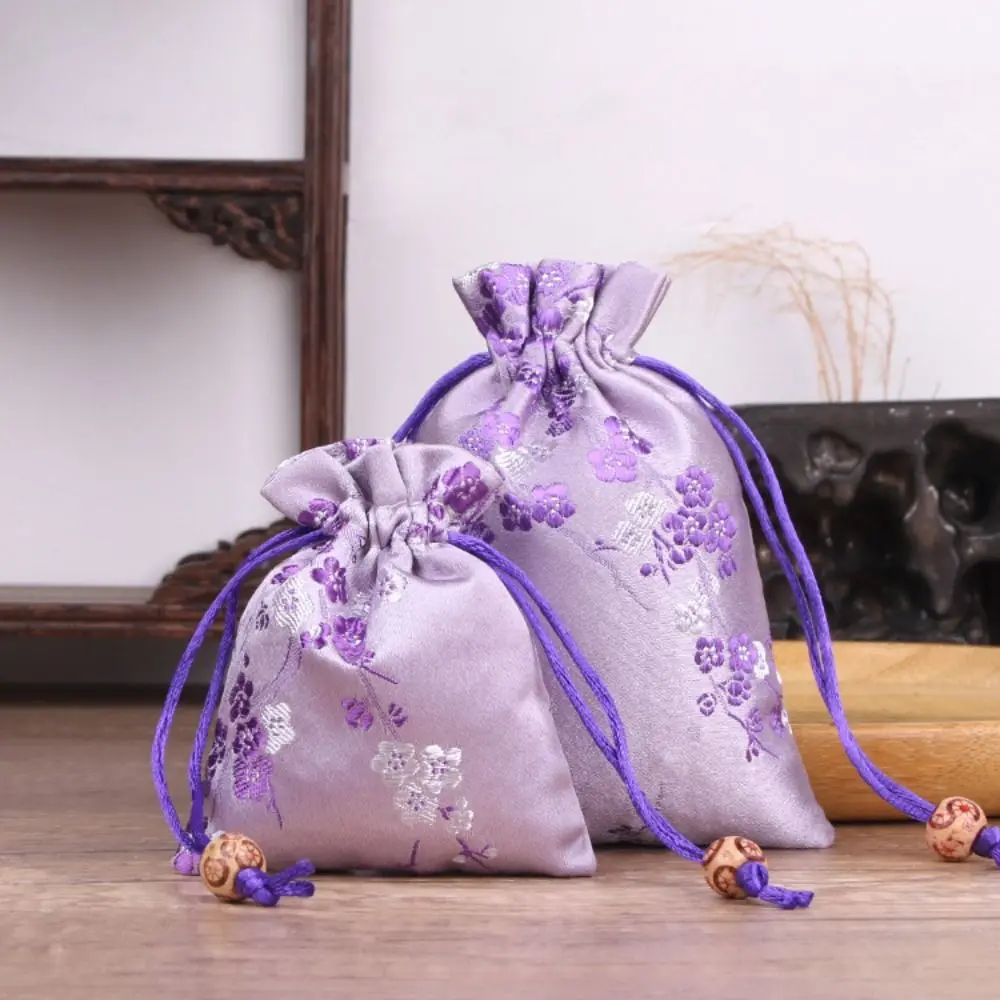Fashion Satin Storage Bag Flower Drawstring Drawstring Gift Bag Tie Candy Bag Jewelry Packaging Bag Wedding