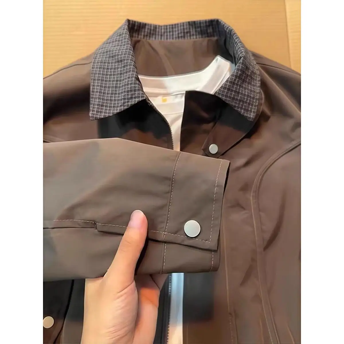 

Американский Sle Fake из двух частей Jaet, мужское весеннее новое пальто Barn Sle, высококачественное повседневное пальто с воротником CleanFit для отдыха