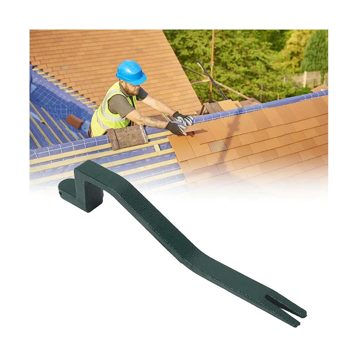 Nail Puller for Furnish Roof Shingle Remover Pry Bar DIY Steel Sturdy Snake Shape Portable Roofing Tool Professional