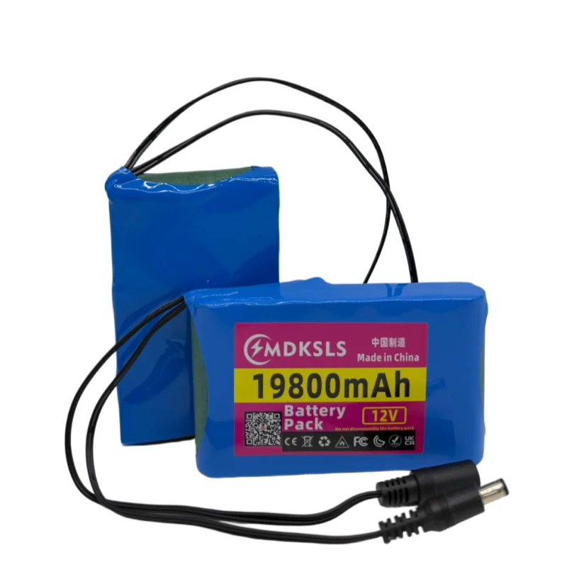 New Portable Super 12V 19800mAh 3s2p Battery Rechargeable Li-Ion Battery Pack Capacity DC 12.6v CCTV Camera Monitor+Charger