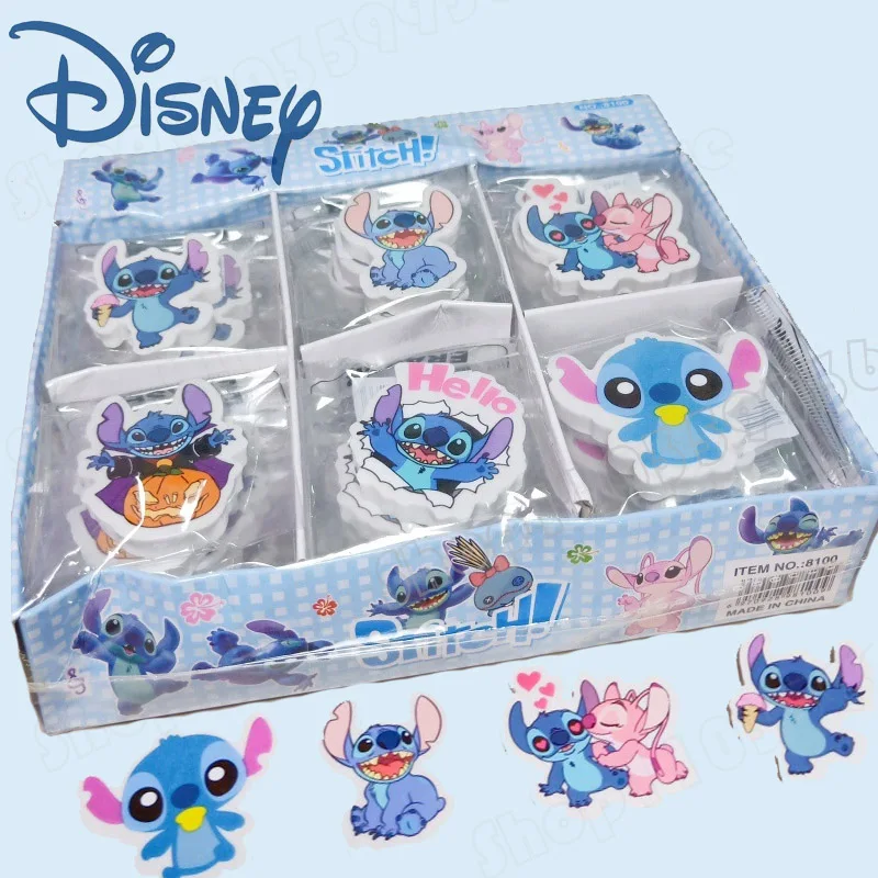 Random 1pcs Stitch Eraser Disney Student Stationery Supplies Cute Stitch Eraser Children's Gift Prize Cartoon Stationery