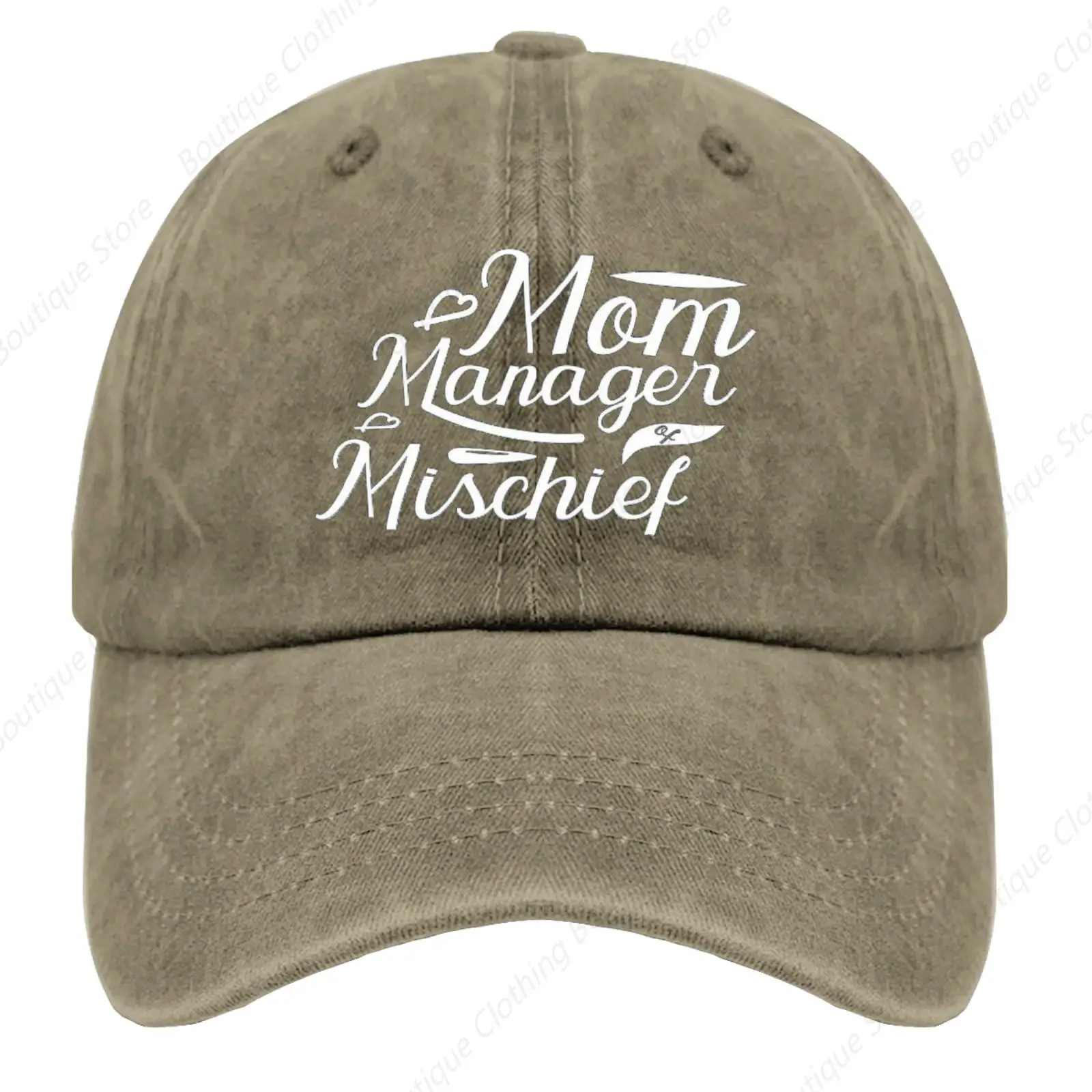 Mom Manager of Mischief Hats Dad Hats Pigment Gray Mens Sun Hat Gifts for Mom Sun Caps