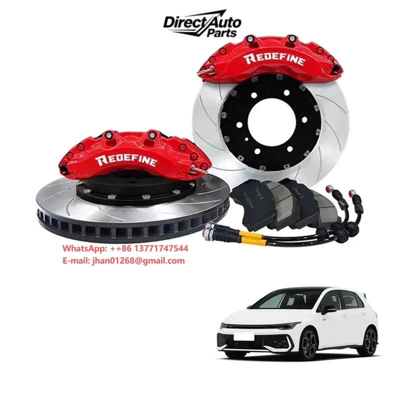 High Performance Tuning Brake Systems 4 Piston Big Brake Caliper Kit for VW Golf