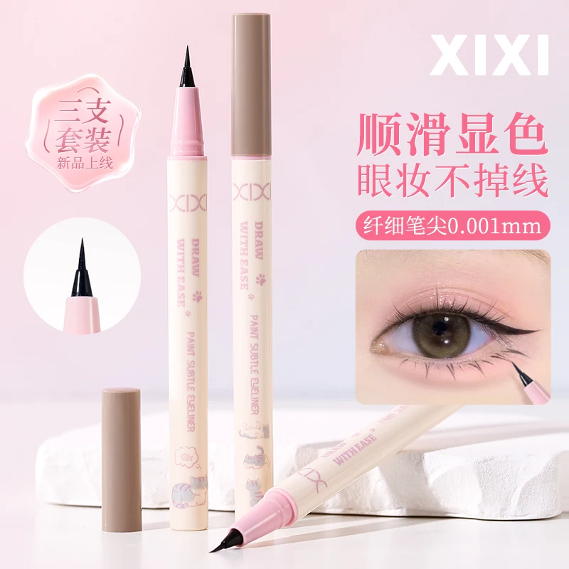 3pcs Ultra-fine Eyeliner Waterproof Long Lasting Eyeliner Pen Set Quick Drying Smooth Makeup Beauty Matte Eyeliner Eye Pencil