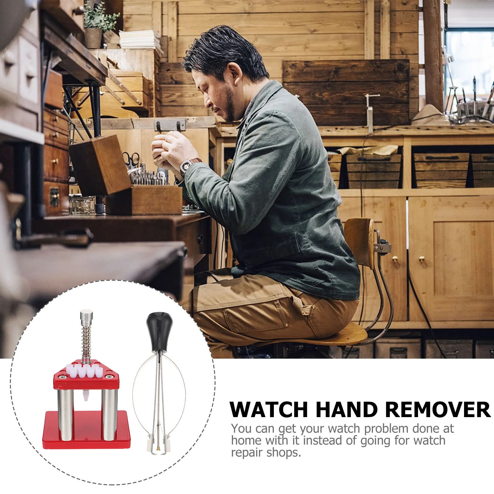 

TENDYCOCO 11Pcs Watch Repair Kit Hand Remover Tool Lever Puller Press Setting