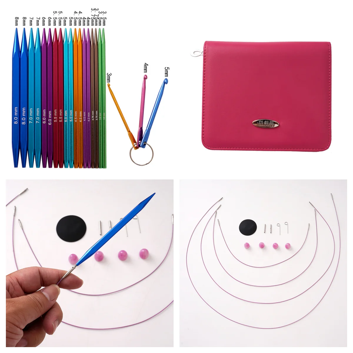 

Направляющие для квадратных игл, ручная игла «сделай сам», инструмент для вязания через границу, съемное кольцо, игла для свитера, набор игл, игла для манжет