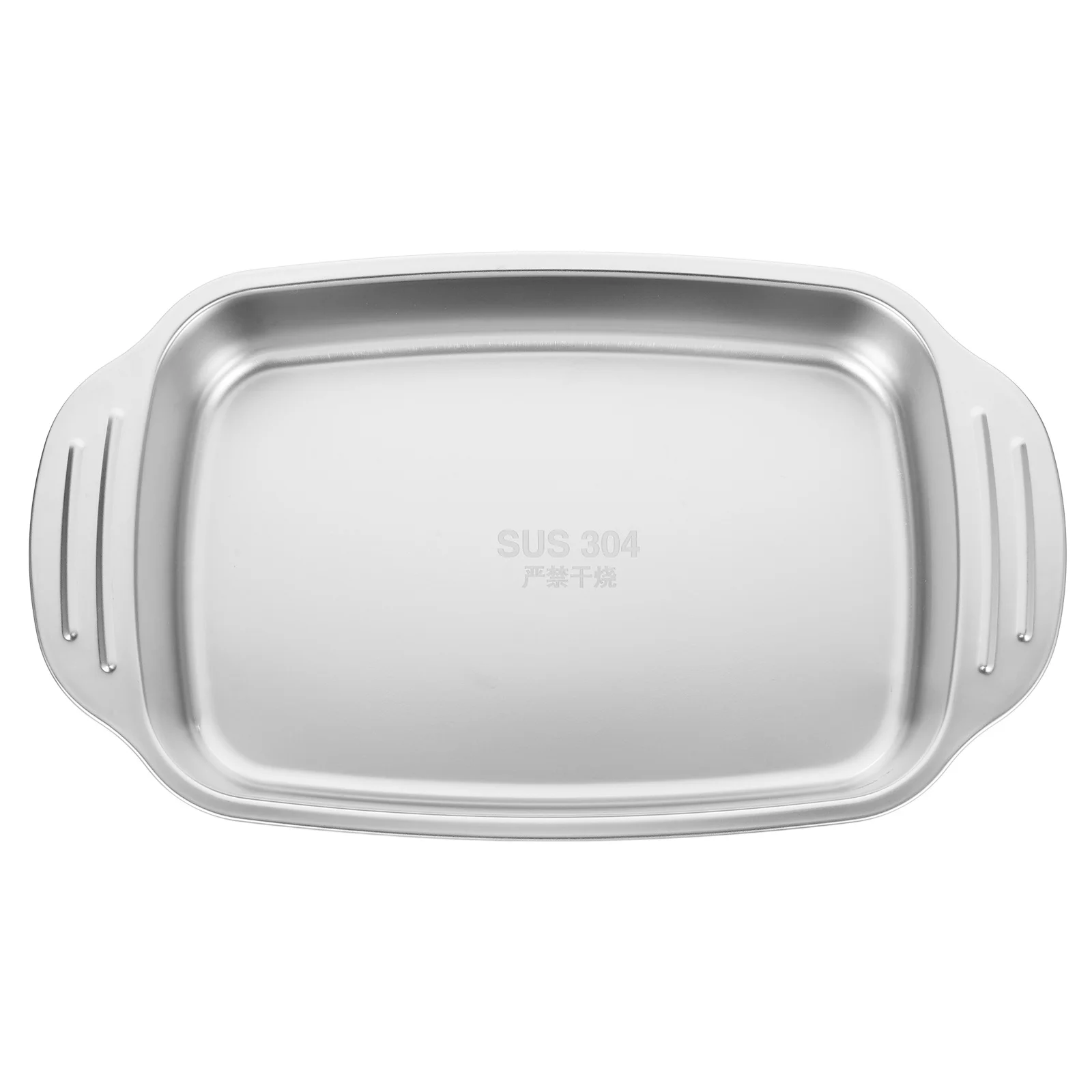 

Stainless Steel Grilled Fish Pan Rectangular Tray Multi-Use Roasting Pan for Induction Cooker Oven Bbq Baking Griddle Plate