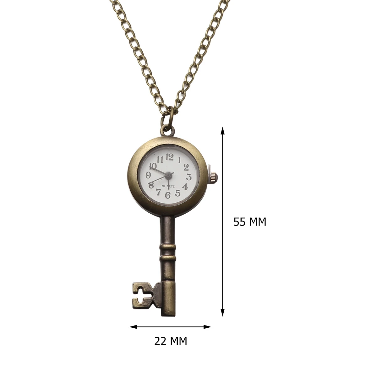 

Elegant Quartz Pocket Watch Necklace Vintage Bronze Accurate Timekeeping Gift Men Women Daily Fashion Lovely
