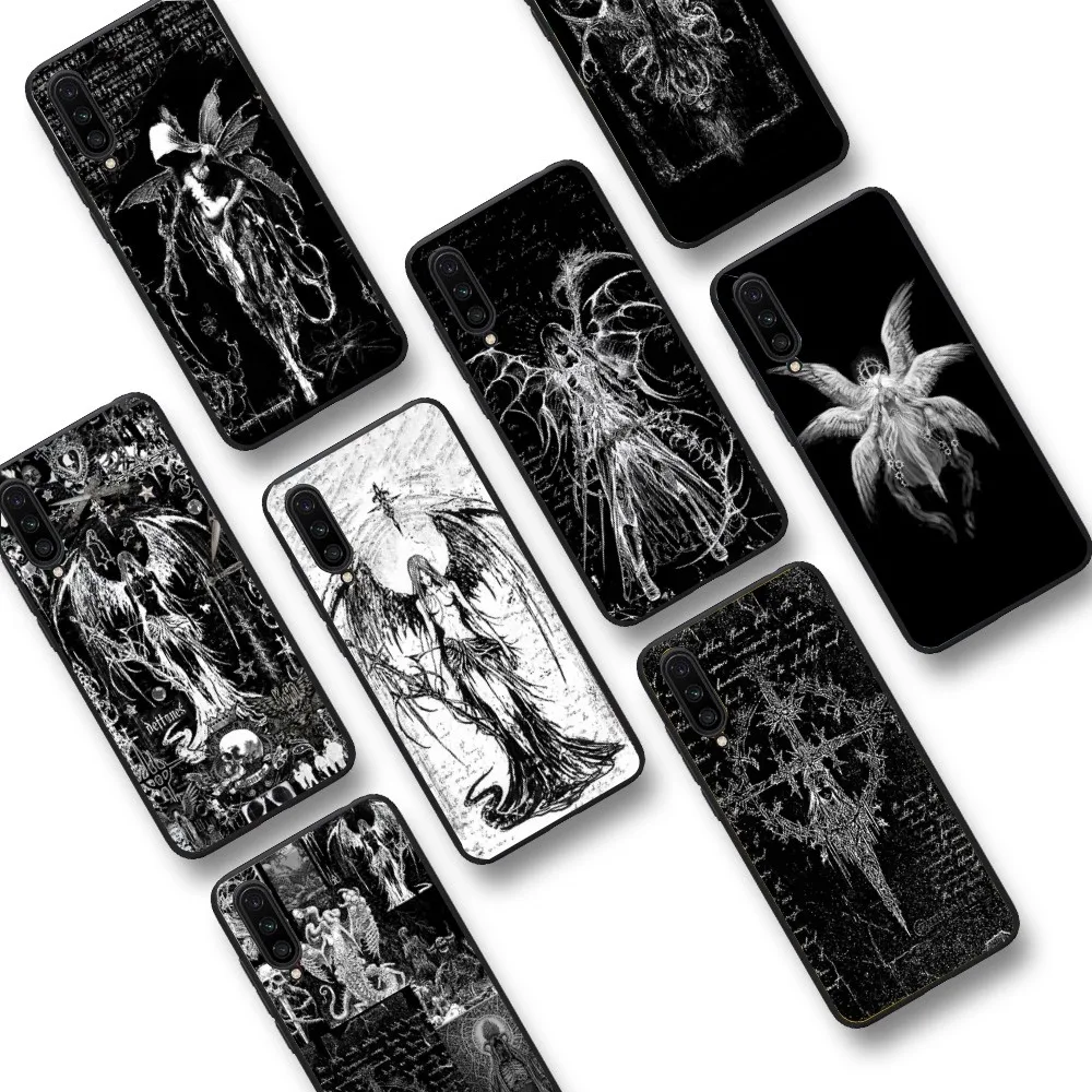 Gothic Girl Sculpture Retro Phone Case For Xiaomi Mi 5X 8 9 10 11 12 lite pro 10T PocoX3pro PocoM3 Note 10 pro lite