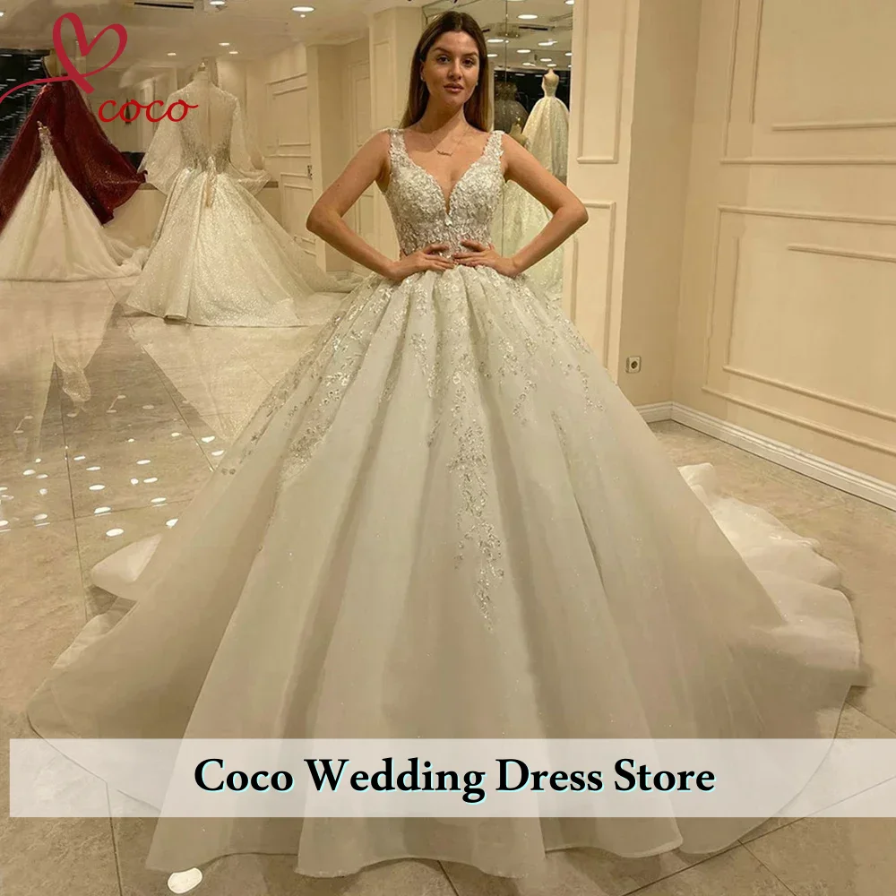 Customized 2026 Vestidos De Novia Sequined Beading Wedding Dresses Off Shoulder Vintage Robe Mariage Lace Bridal Gowns
