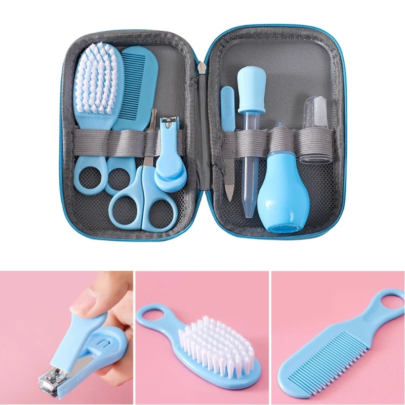 Convenient Baby Care Kit Must Have Accessories Infant Toddlers Head Brush Hair Comb for Gentle Cleaning and Trimming A2UB