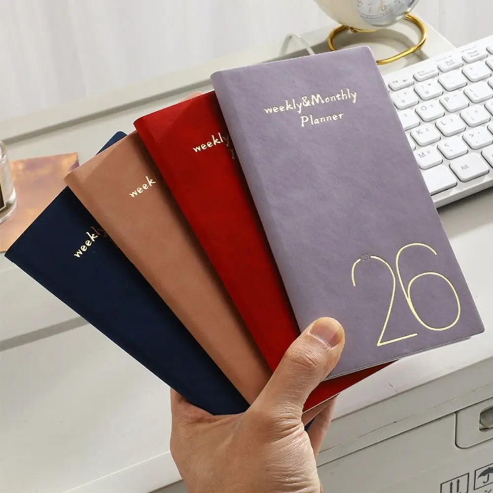 Agenda Portátil A6 2026, Libreta de Notas con Calendario y Lista de Tareas, Planificador Diario y Semanal para la Escuela y Oficina
