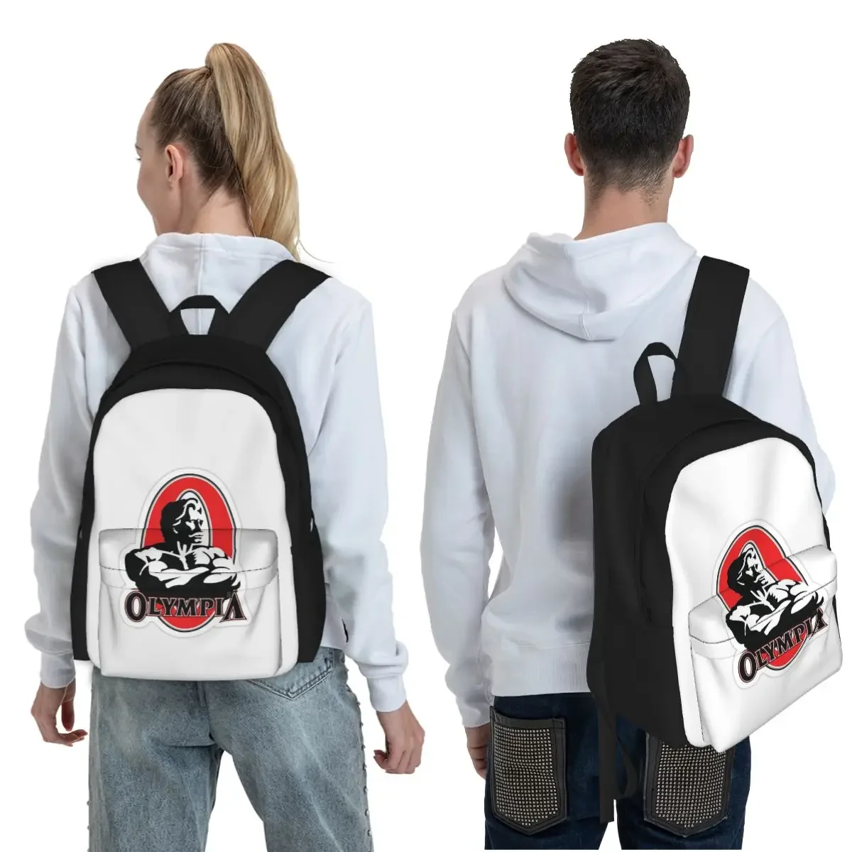 Future Mr OLYMPIA Motivations Student Backpack School Bag Hiking Travel Daypack for Men Women Fashion Bookbag Shoulder Bags