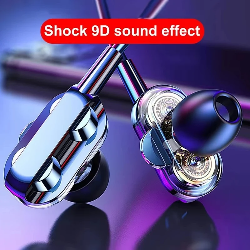 HiFi TWS 9D Stereo Sound Headsets 3.5mm High Fidelity Wired Gamer Earphones In-Ear Headphones For iPhone Xiaomi Huawei Samsung