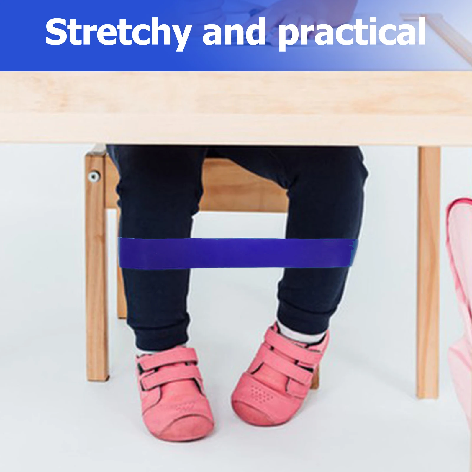 

5pcs Leg Elastic Bouncy Fidget Resistance Tool for Kids Tpe Classroom Chair Bands Flexible Seating Bands Colored for Adults