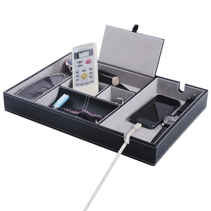 

E06B Поднос для мужчин Прикроватная тумбочка Стол Зарядная станция Catch All Комод Поднос