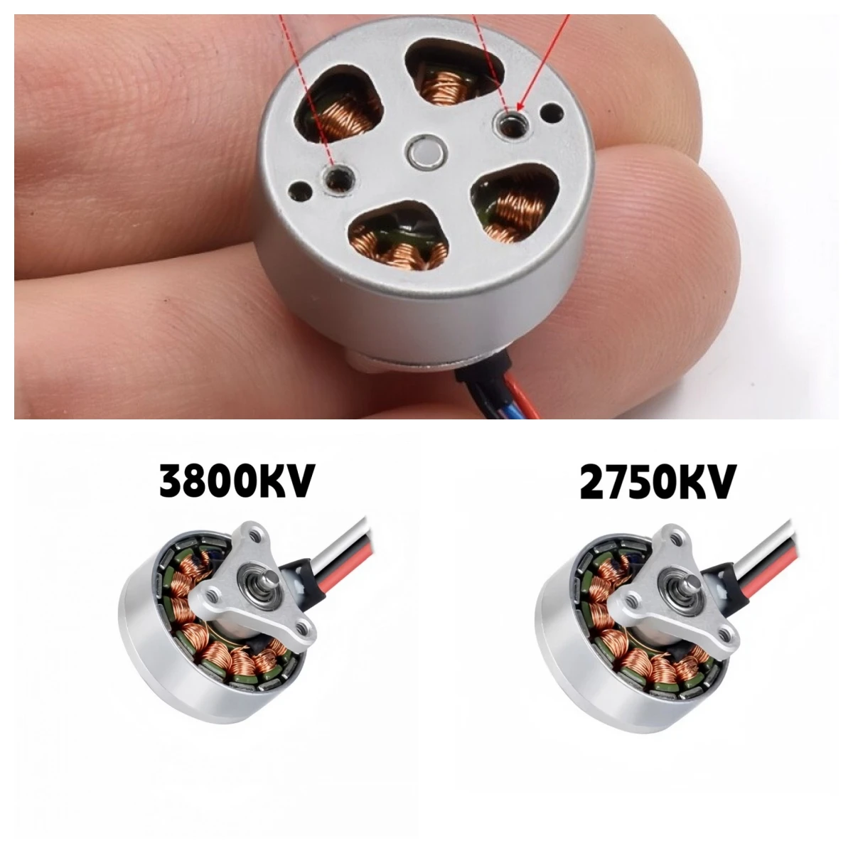 1503 Mini RC Model Brushless Motor for Drones, 2750 3800KV
