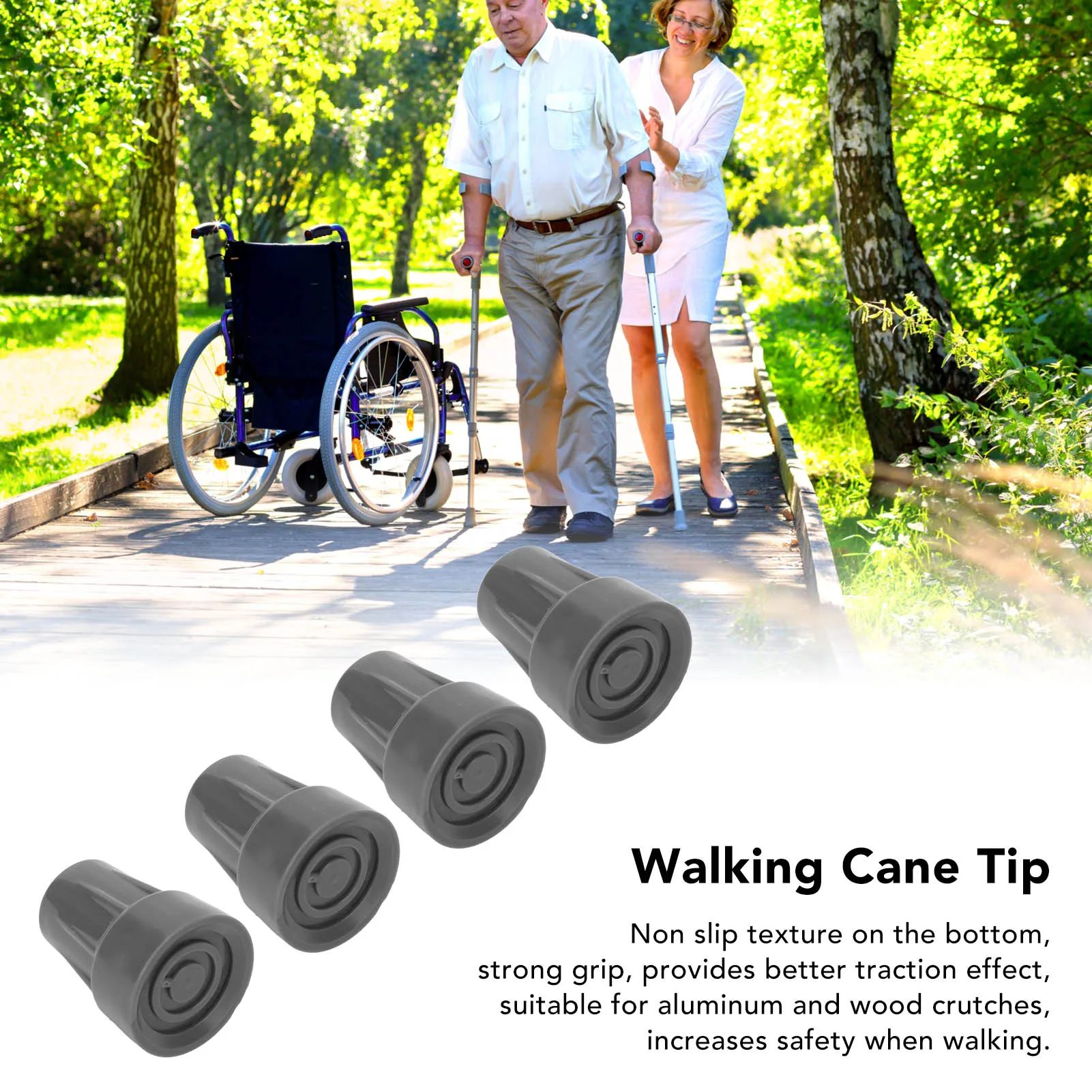 

Набор резиновых наконечников для трости, 4 шт., профессиональный сменный наконечник для костыля подмышками, аксессуар для пожилых людей, 0,8-дюймовый наконечник трости, наконечник для костыля