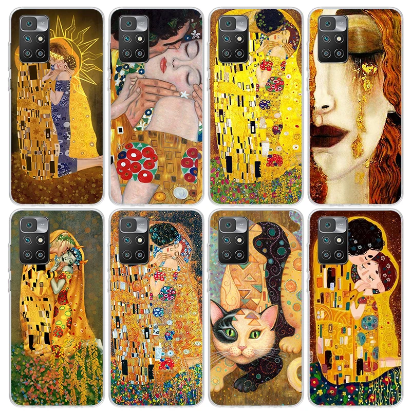 Kiss by Gustav Klimt Desig Phone Case For Xiaomi Redmi 12C 12 10C 10A 10 9C 9A 9T 9 8A 8 7A 7 6A 6 Pro K60 K40 K20 S2 Print Fund