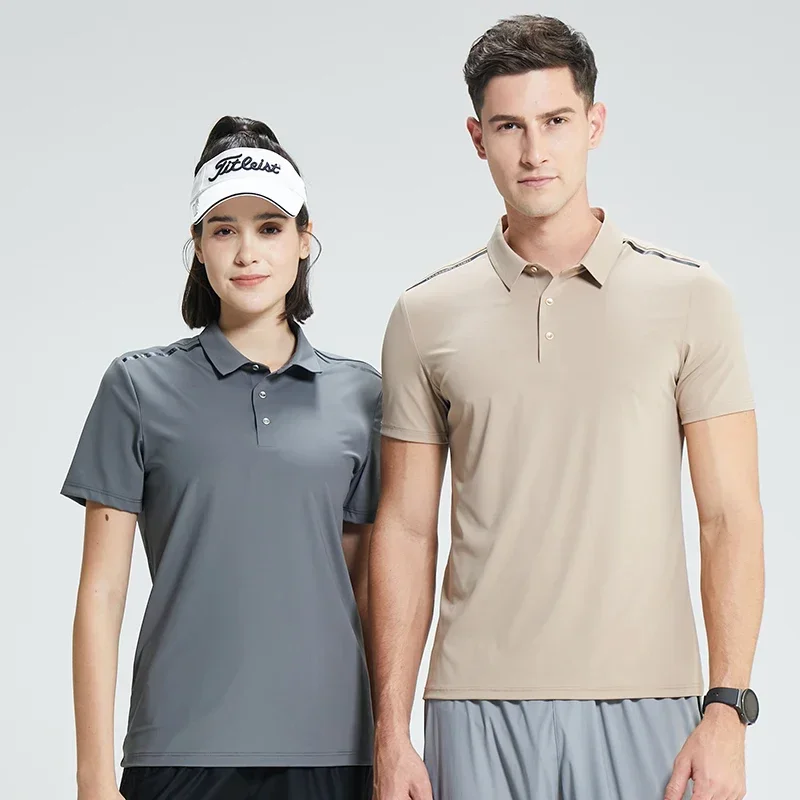 Men's sports T-shirt Golf sports short sleeve T-shirt Sweat couple tennis outdoor fitness quick drying POLO shirt