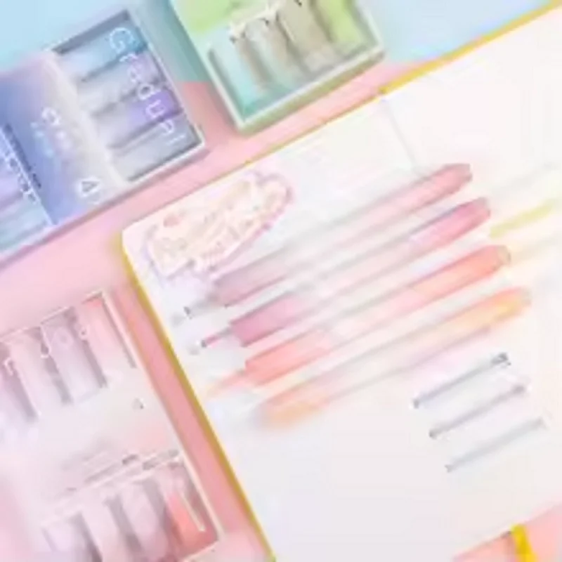 

4pcs/set Gradient Color Gel Pen Set INS Style Good-looking Pens for Writing Student Stationery Supplies Office Accessories
