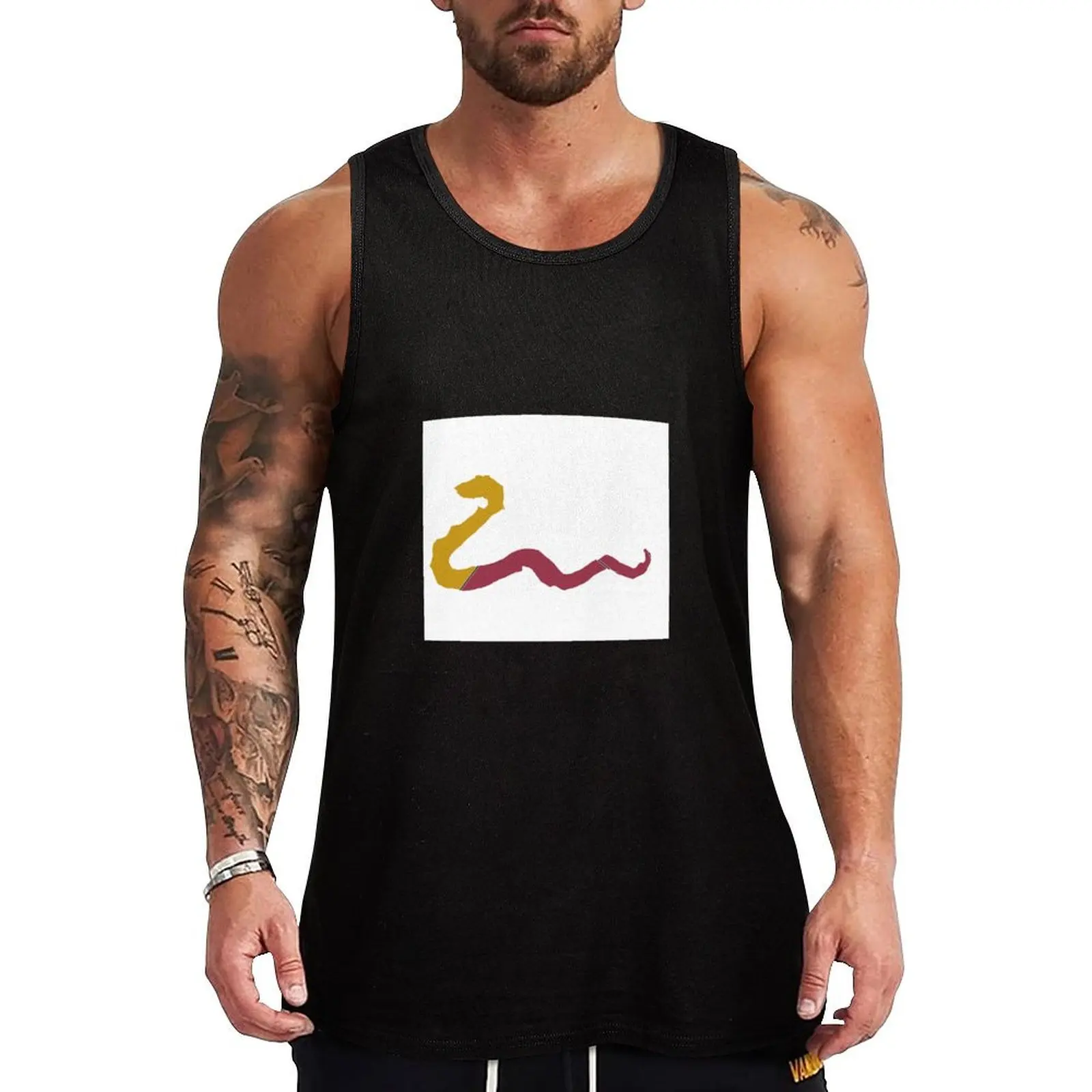Bright Beautiful Colourful Snake Tank Top Loose Casual Tank Top Soft Breathable Sleeveless Tee