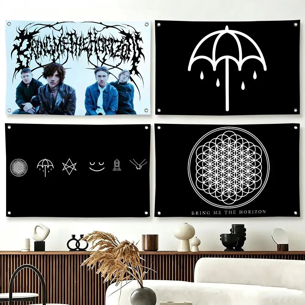 Rock Band B-Bring Me The Horizon Flags  For Living Room Home Dorm Decor Wall Outdoor Camping Party Banner Gifts