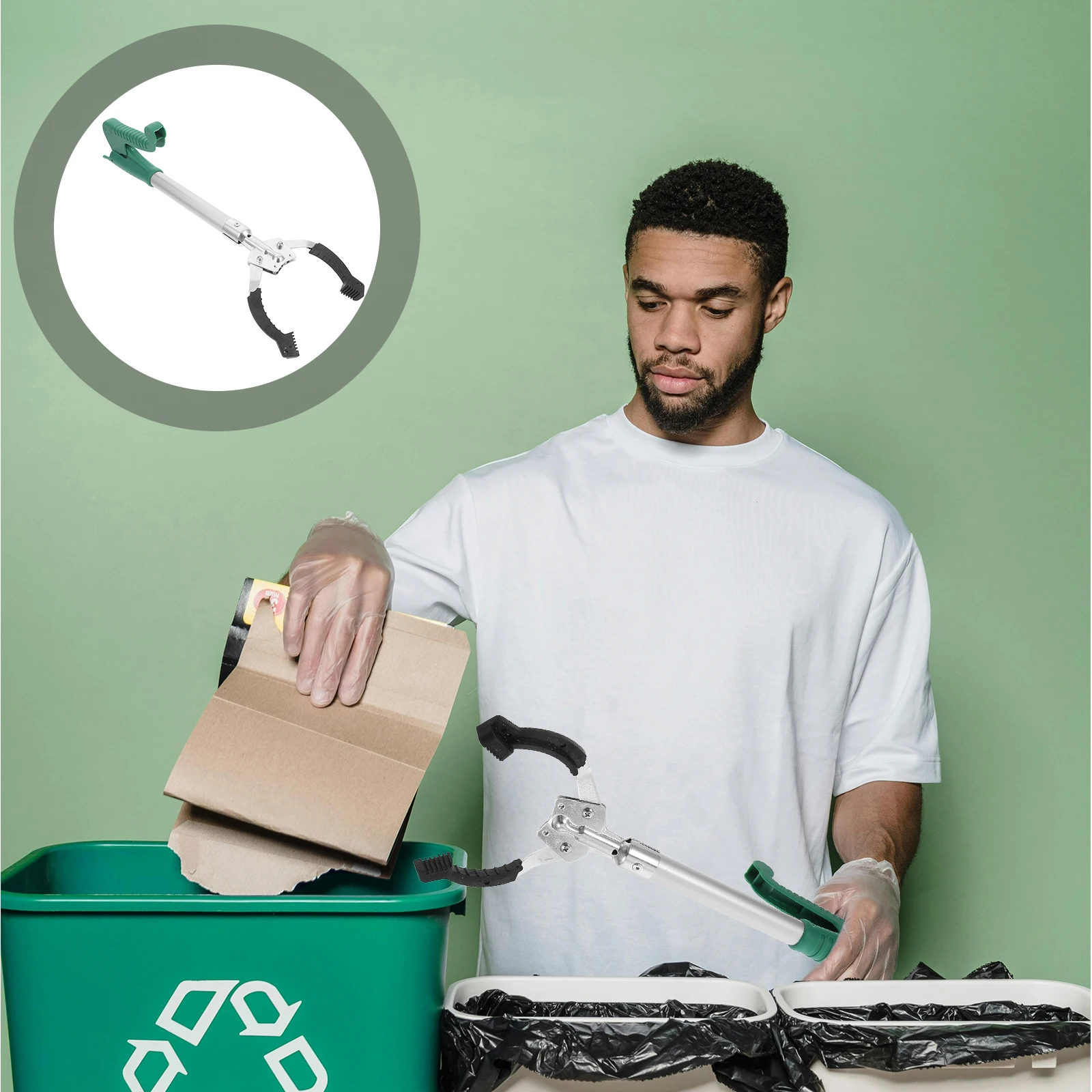 

Retrieval Folder Garbage Gripper Trash Can Grabbing Tool Grippers for Reaching Litter Picker Plastic Grabber Stick