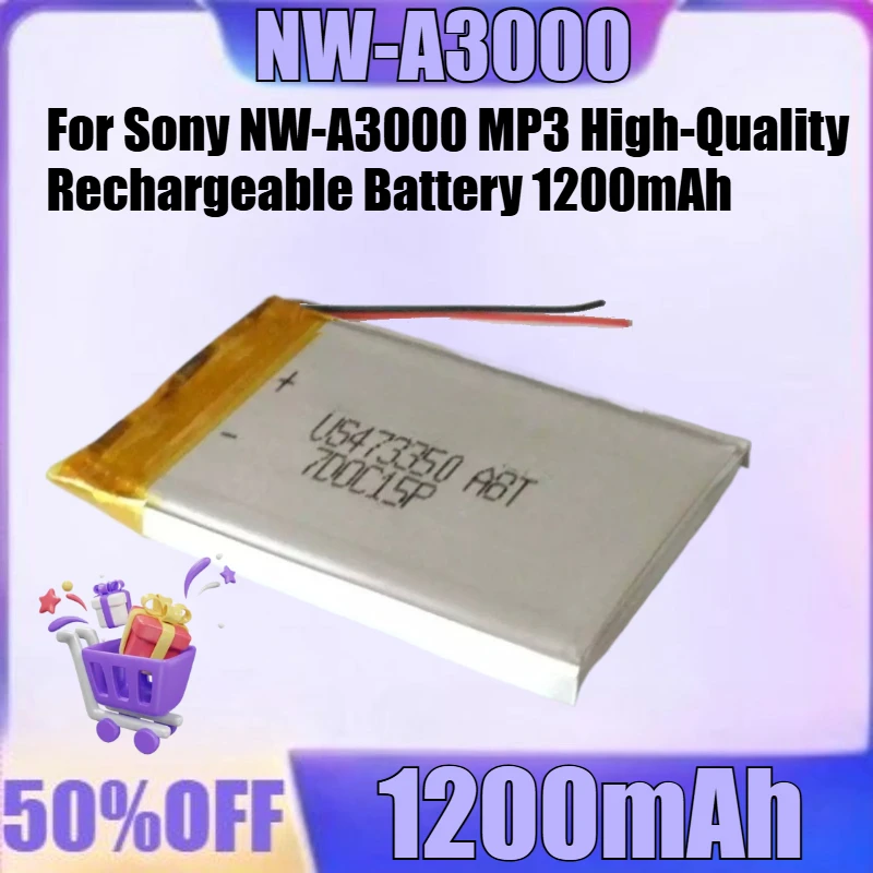 

New NW-A3000 1200mAh High Quality Battery for Sony NW-A3000 MP3 High-Quality Rechargeable Battery 1200mAh