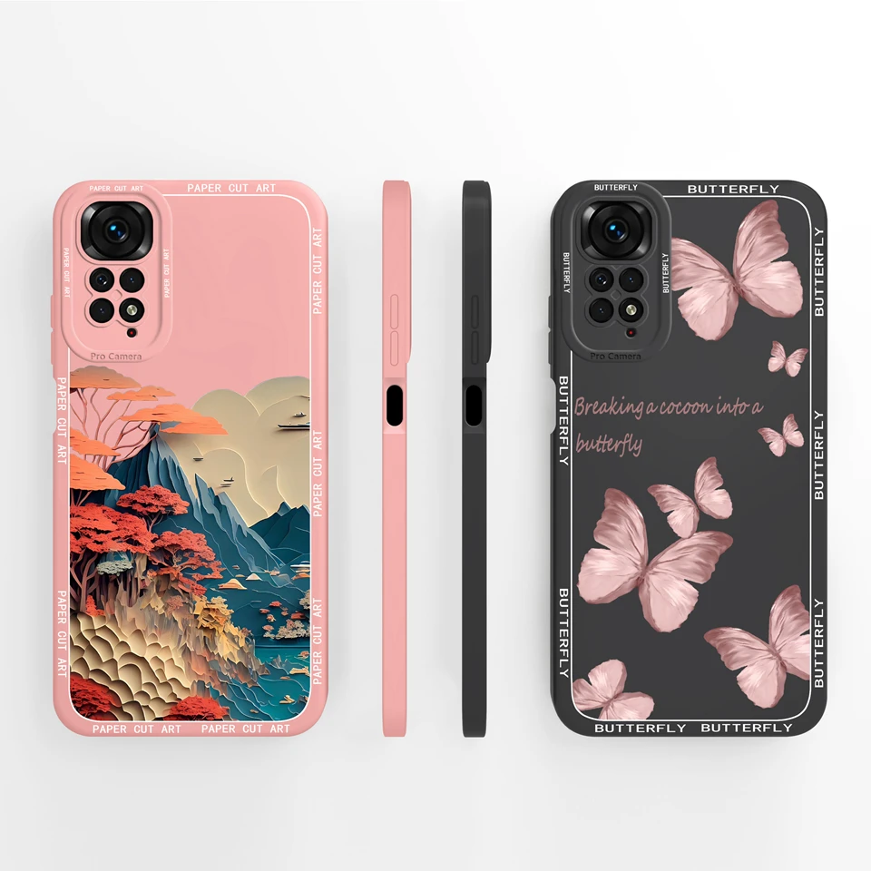 

For Redmi Note 11 Note 11S Case Lovely Girl Silicone Liquid Senior Antifouling Protective For Xiaomi Redmi Note11 Note11S Coque