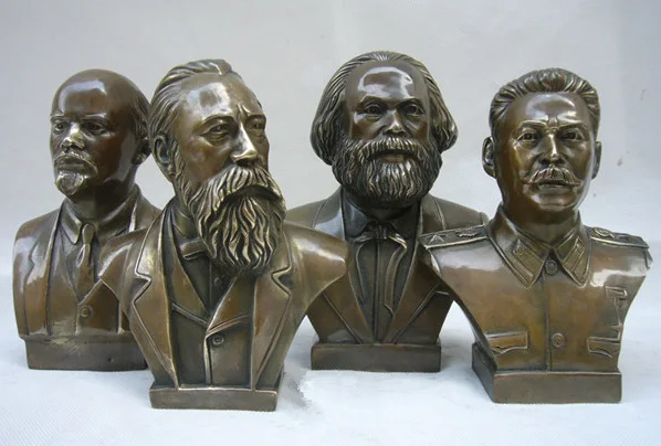 TOP limited edition collection-Soviet Union communism great leader Vladimir Lenin Marx  Friedrich Engels Stalin bronze statue