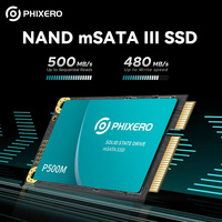 PHIXERO mSATA III SSD Internal Solid State Drive 6Gbps 3D NAND 128GB 256GB HDD 512GB 1TB SSD 500MB/S for Laptop Desktop Desktop