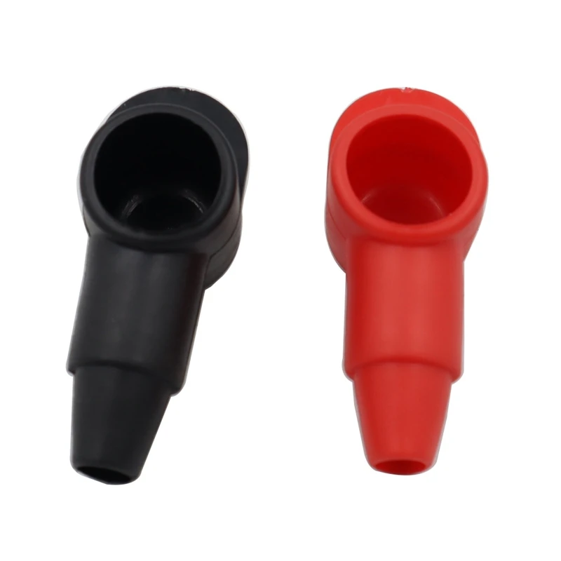 2Pcs Car Battery Terminal Boots Insulating Covers PVC Cable Lug Protector Cap Marine Rubber Battery Stud Protector Replacement
