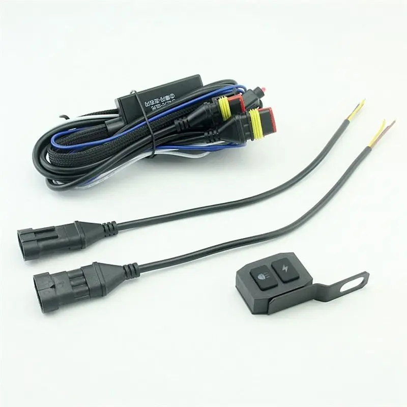 A65P-Motorcycles LED Fog Light Wiring Harness Relay Wire For Motorbike Motorcycle Fog Led Light With Flash Controller