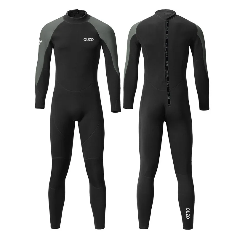 1.5mm Long Sleeved One-piece Diving Suit Men's Warm Sun Resistant Winter Swimsuit Surfing Jellyfish Suit Women Snorkeling equip