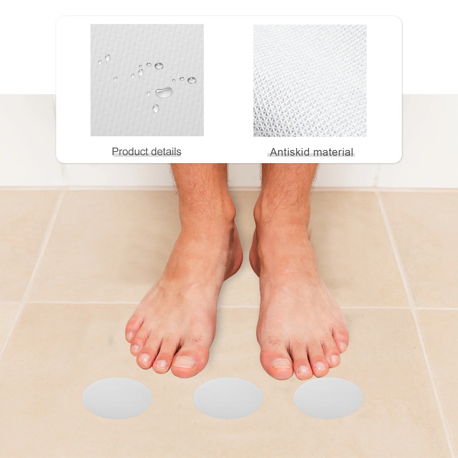 

10Pcs Bathroom Anti Skid Sticker Strong Adhesive Waterproof Nonslip Tape for Shower Floor Tub Stairs Kitchen Pool Safety Grip